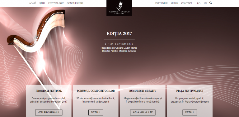 Noul site al Festivalului Internaţional George Enescu