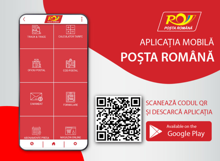 Acces rapid şi direct la serviciile Poştei Române cu noua aplicaţie mobilă pentru Android