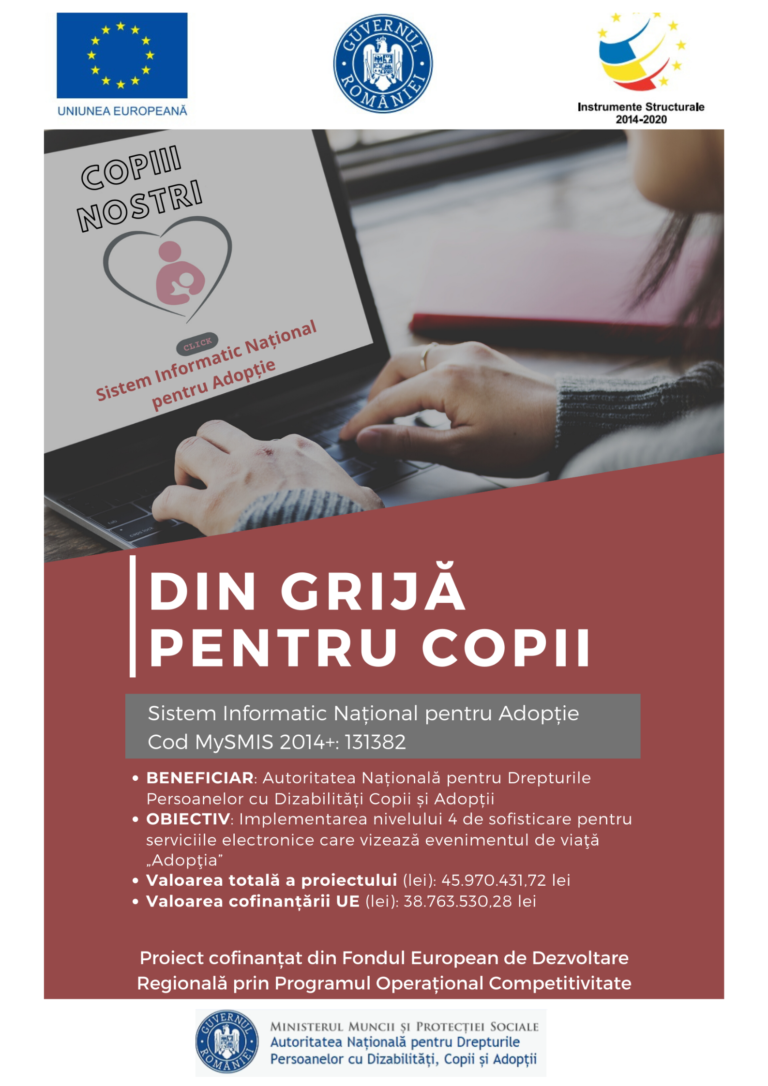 Primul Sistem Informatic Național pentru Adopție