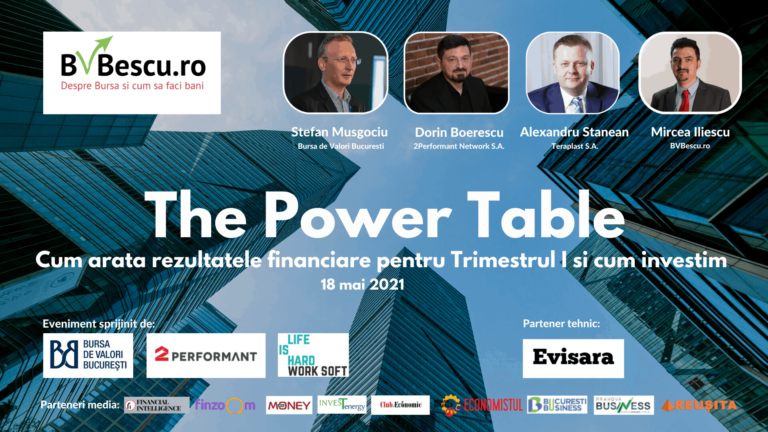 The Power Table – Cum arată rezultatele financiare pentru T1 2021 și cum investim