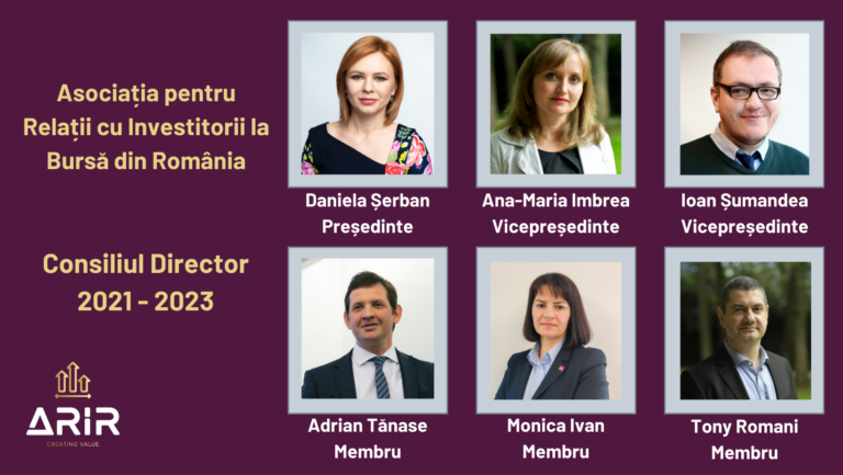 ARIR vine în întâmpinarea companiilor din piața AeRO și a emitenților de obligațiuni cu grupuri de lucru dedicate sub îndrumarea unui nou Consiliu Director