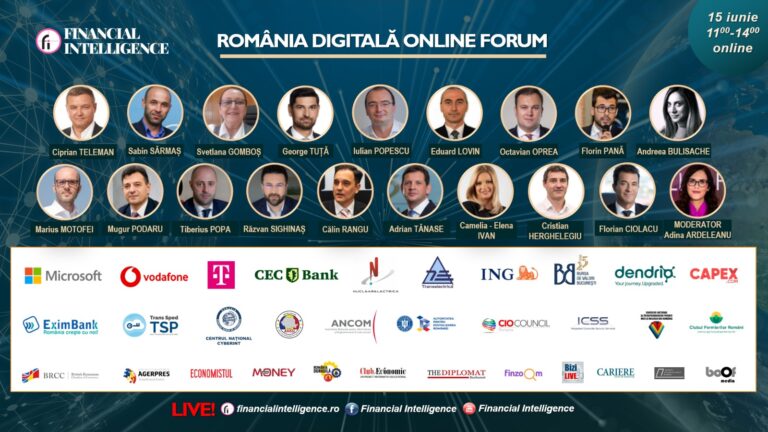 Financial Intelligence organizează a treia ediție a evenimentului „ROMÂNIA DIGITALĂ ONLINE FORUM”