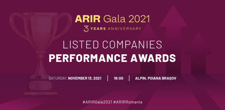 ARIR PREMIAZĂ PERFORMANȚA ȘI COMUNICAREA CU INVESTITORII ÎN CADRUL GALEI ARIR DIN 13 NOIEMBRIE