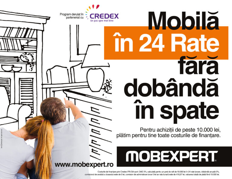 Credex IFN și Mobexpert devin parteneri comerciali în vânzarea de mobilier  prin servicii de credit