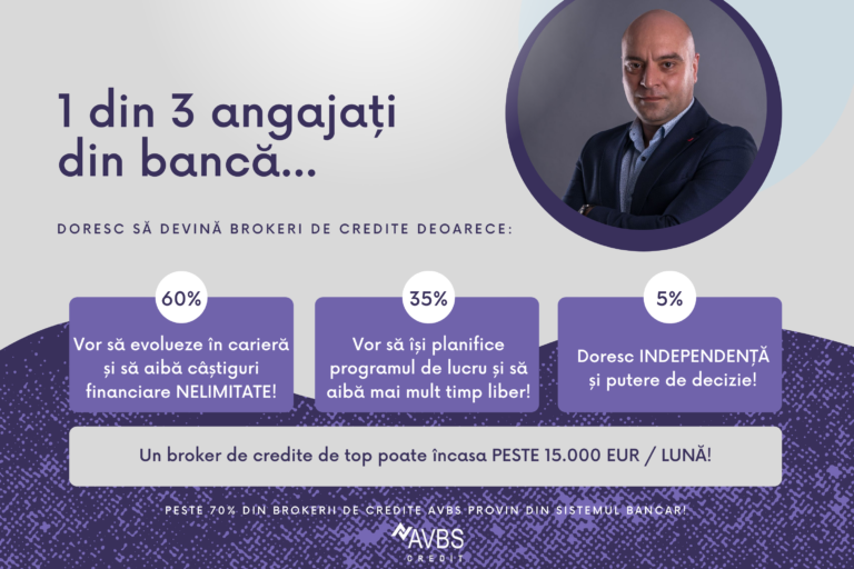 Analiză AVBS Credit: 1 din 3 angajati din sistemul bancar ar accesa o franciză în domeniul brokerajului bancar