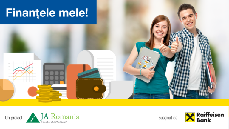 Educație financiară derulată de Junior Achievement România, susținută de Raiffeisen Bank