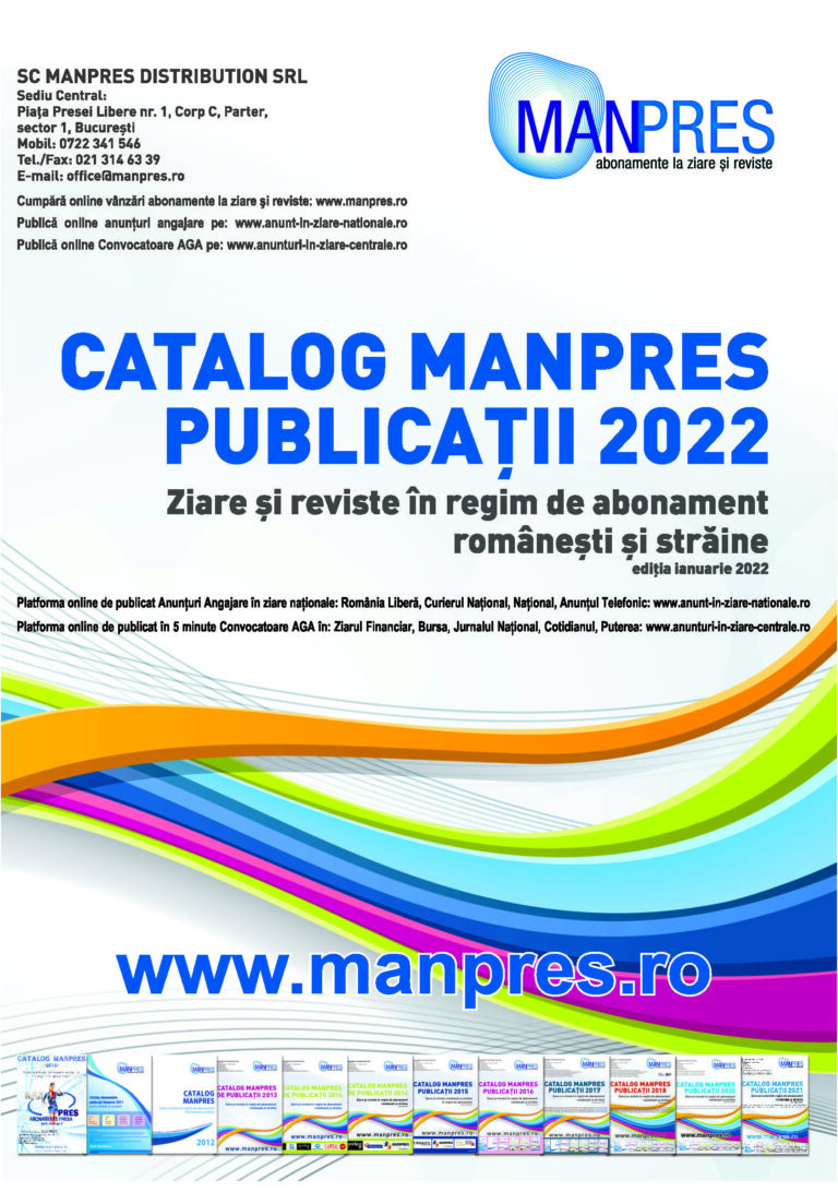 MANPRES a lansat catalogul 2022 cu oferte de preț pentru anul viitor