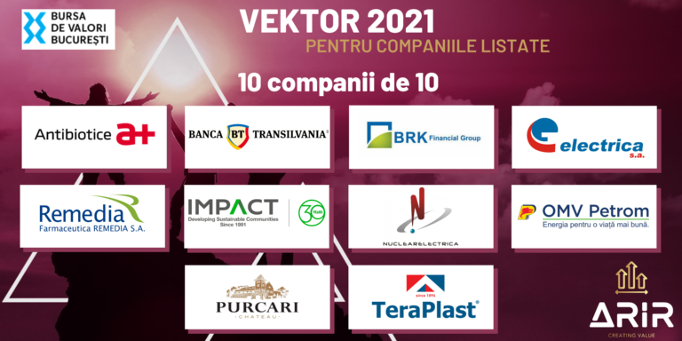 1 din 3 companii listate a obținut peste 9 la evaluarea VEKTOR pentru comunicare excelentă cu investitorii