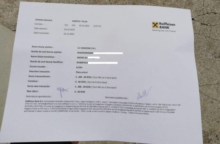 Fraudă prin ordine de plată falsificate