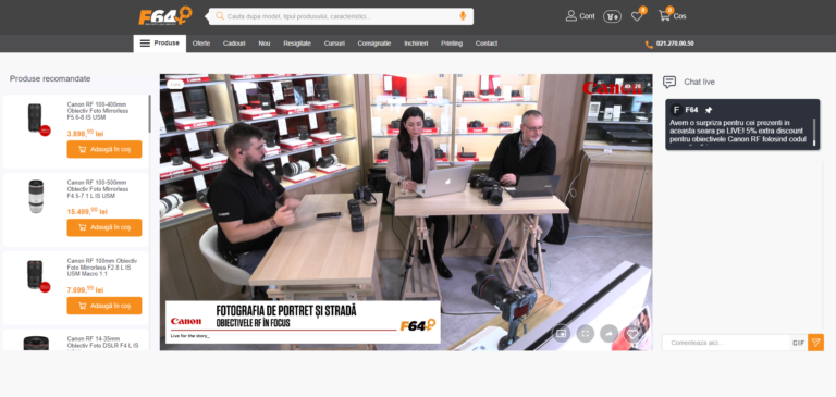F64, primul eveniment de Live Shopping cu ajutorul tehnologiei VTEX