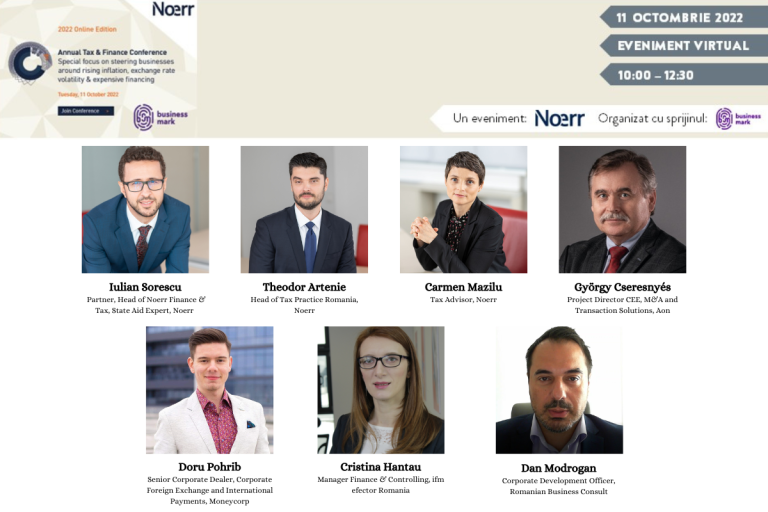 Ce resurse au la dispoziție organizațiile pentru a face față inflației, volatilității cursului de schimb și finanțării costisitoare? Iată cum a fost la cea de-a doua ediție a Conferinței anuale Noerr pe teme financiare și fiscale