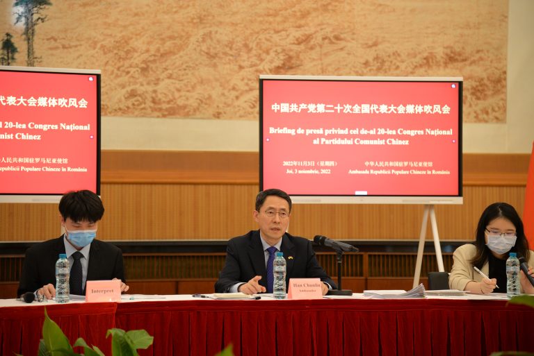 Alocuțiunea Ambasadorului Han Chunlin la Briefing-ul de presă cu ocazia celui de-al 20-lea Congres al Partidului Comunist Chinez