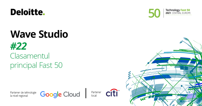 România este prezentă în principala categorie a topului start-upurilor de tehnologie cu cea mai mare creștere din regiune, Deloitte Technology Fast 50 Europa Centrală, prin compania Wave Studio, care ocupă locul 22