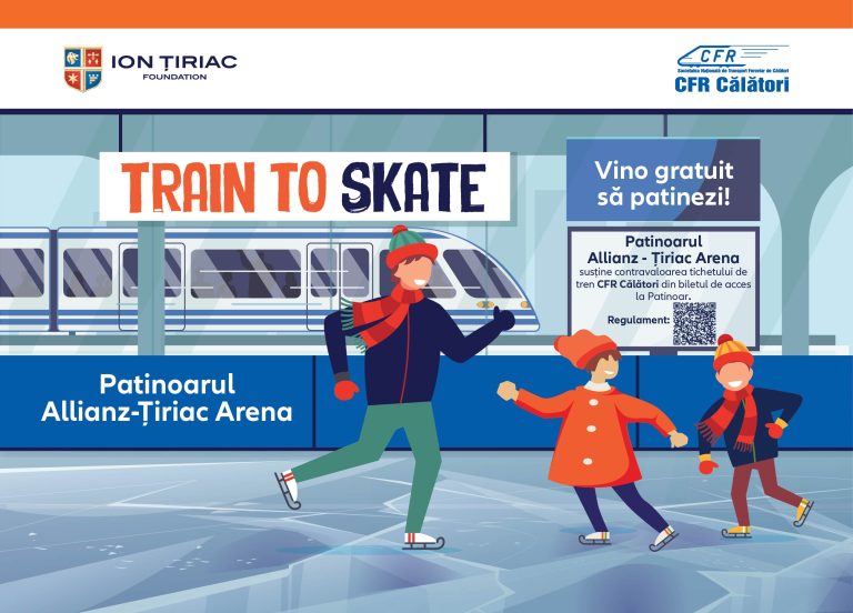 Reduceri la accesul pe patinoar în baza biletului de tren