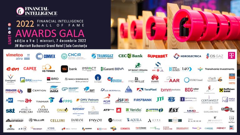 Financial Intelligence a premiat mediul de business pentru performanțele din 2022 la GALA FINANCIAL INTELLIGENCE AWARDS