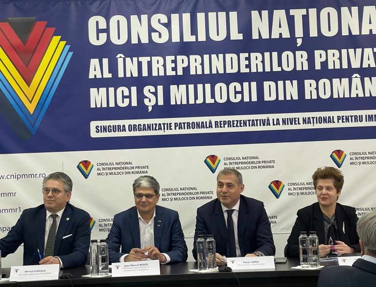 Ministrul investițiilor și proiectelor europene, Marcel Boloș, în dialog cu biroul permanent al Consiliului IMM