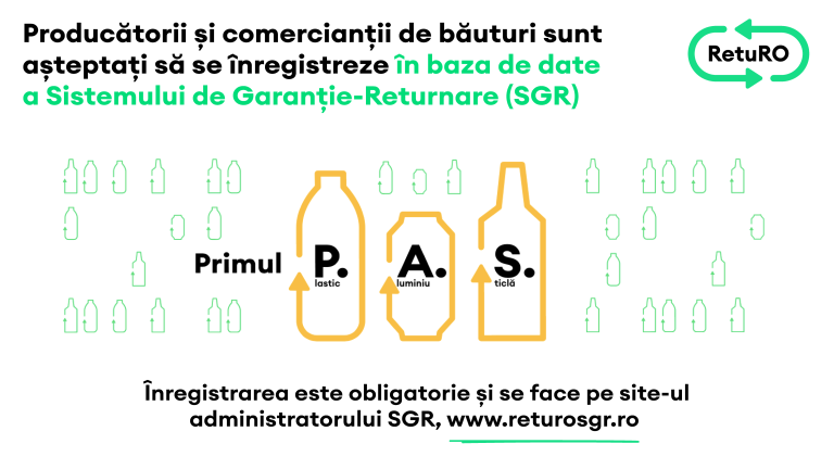 Înregistrarea producătorilor și comercianților de băuturi în baza de date a Sistemului de Garanție-Returnare