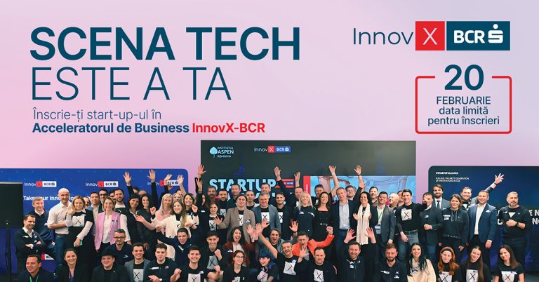 Acceleratorul InnovX-BCR deschide înscrierile pentru grupa Startups, dedicată antreprenorilor din tehnologie cu afaceri de peste 50.000 de euro