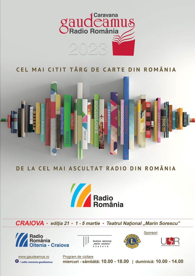 Târgul de Carte Gaudeamus Radio România, ediția Craiova 2023, 1 – 5 martie, Teatrul Național „Marin Sorescu”