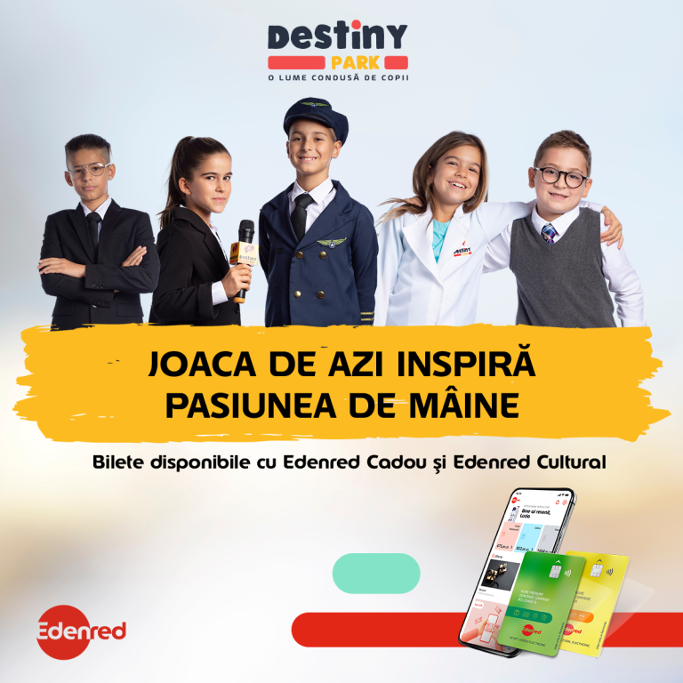 Edenred susține educația prin joc și devine partenerul Destiny Park, cel mai mare centru de edutainment din Europa de Est