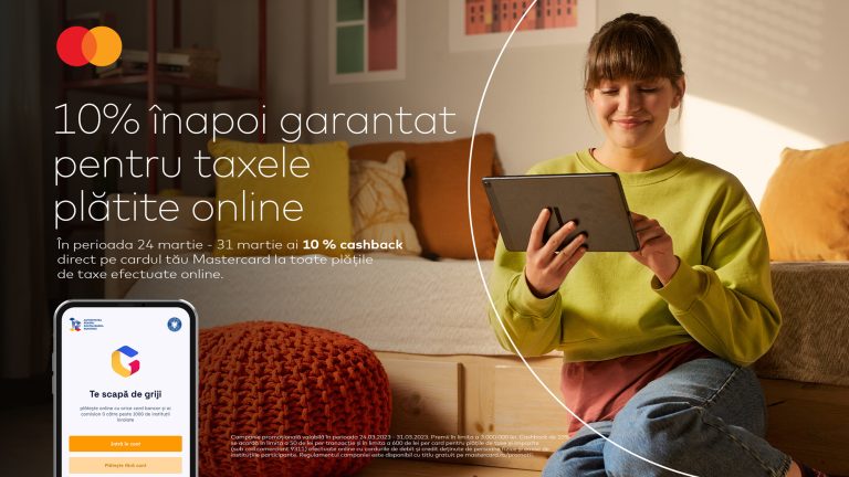 În premieră în România, Mastercard le oferă cashback garantat românilor care își plătesc taxele și impozitele cu cardul, până pe 31 martie