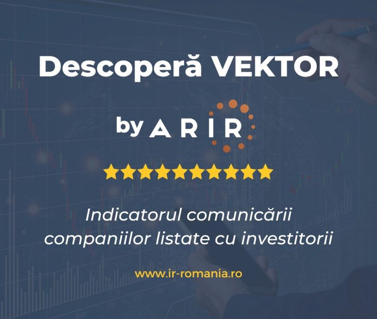 ARIR publică metodologia VEKTOR pentru companiile listate în Piața Principală