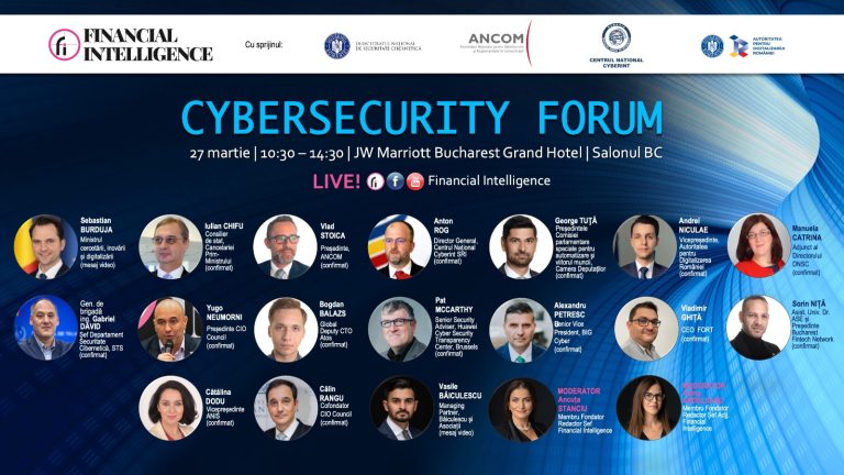 Financial Intelligence organizează a cincea ediție a evenimentului  CYBERSECURITY FORUM