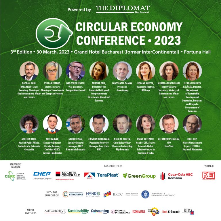 CIRCULAR ECONOMY IN ROMANIA | ACTUALIZĂRI | EVOLUȚII | VIITOR VERDE |  Editia a 3-a, 30 Martie 2023
