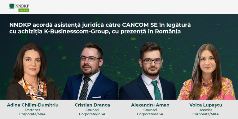 Compania Cancom SE, asistată de NNDKP în achiziționarea K-Businesscom-Group