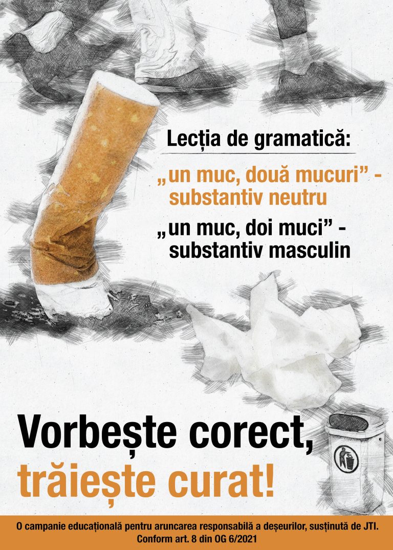 „Vorbește corect, trăiește curat!” – campanie publică pentru aruncarea responsabilă a deșeurilor