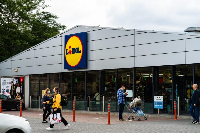 View of LIDL supermarket in Bucharest, Romania, 2020