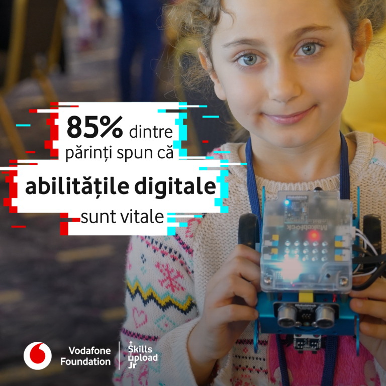 Sondaj Fundația Vodafone: părinții din Portugalia și România susțin cel mai tare ideea ca școlile să fie responsabile pentru dezvoltarea competențelor digitale.
