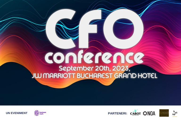 CFO Conference București. Pe 20 septembrie 2023, discutăm despre cum putem construi reziliența financiară în era schimbării