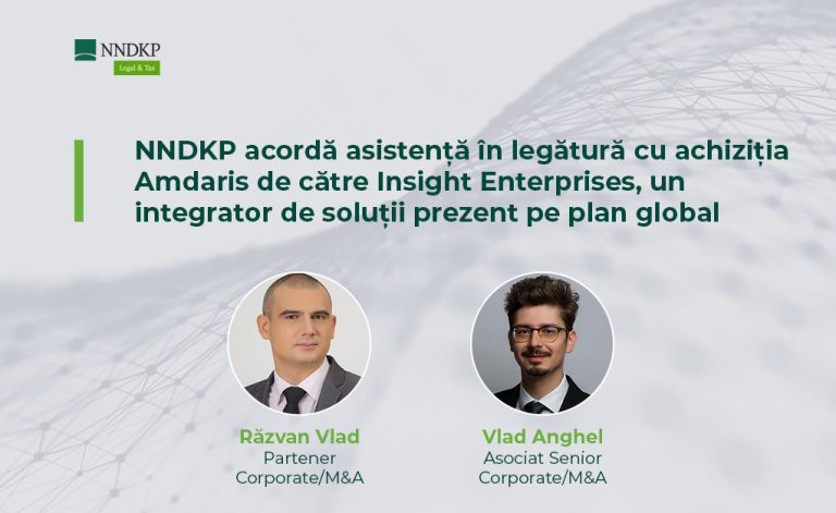 Firma NNDKP, componentă a echipei de asistență în achiziția unei companii de tehnologie europeană