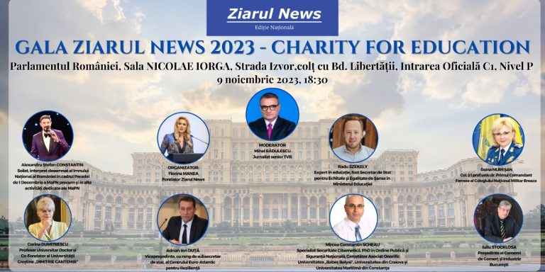 Gala Ziarului News 2023 îi premiază pe cei care au adus, prin activitatea lor, beneficii EDUCAȚIEI