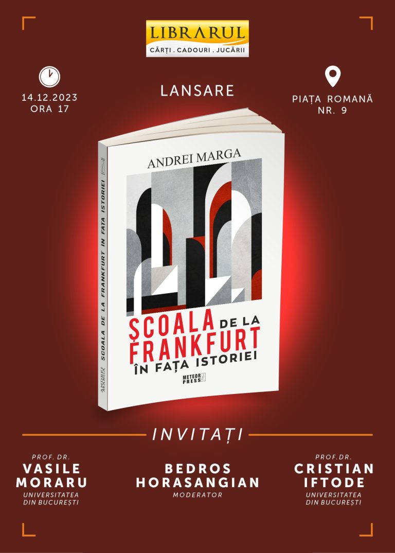 O carte bilanț: Școala de la Frankfurt în fața istoriei, de Andrei Marga