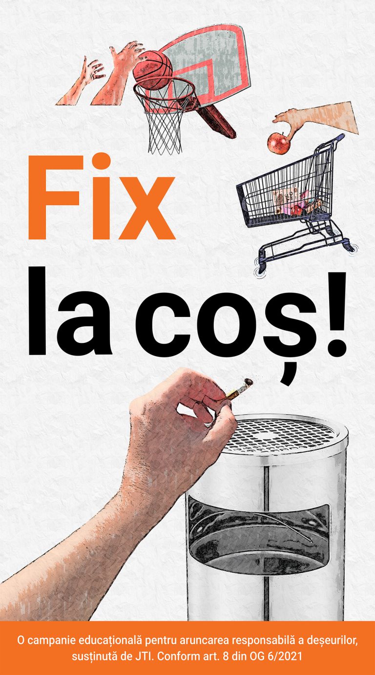   „Fix la coș!” – O nouă campanie pentru aruncarea responsabilă a deșeurilor