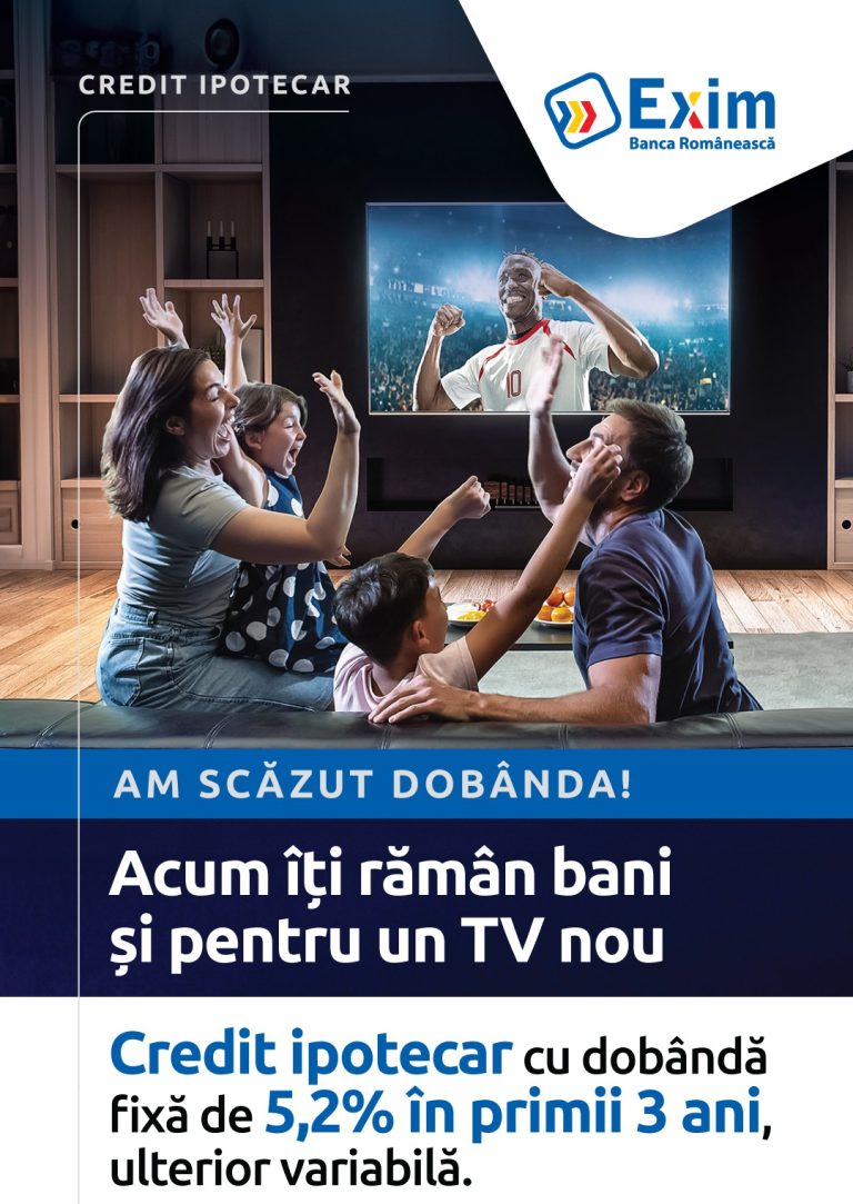 Exim Banca Românească continuă reducerea dobânzii la creditele ipotecare 