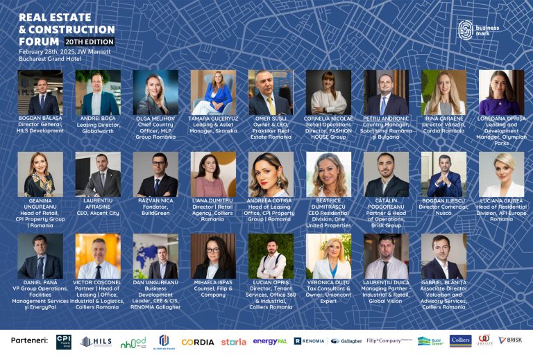 Pe 28 februarie 2025, BusinessMark sărbătorește 20 de ediții ale proiectului „Real Estate & Construction Forum”. Importanți lideri din domeniu vor analiza perspectivele pieței imobiliare și oportunitățile de dezvoltare