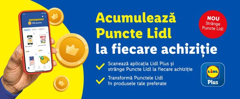 Recompense pentru clienți la cumpărături prin aplicația Lidl Plus
