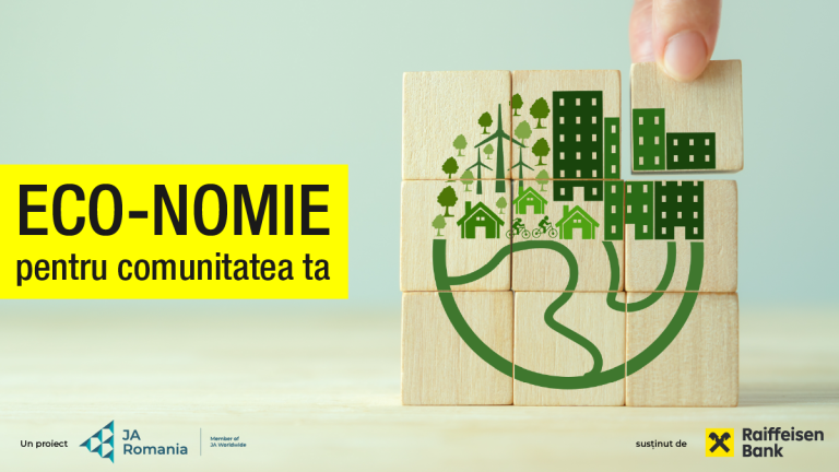 „Eco-nomie pentru comunitatea ta”, proiectul prin care JA România și Raiffeisen Bank evidențiază liceele ale căror acțiuni de mediu au creat cel mai mare impact