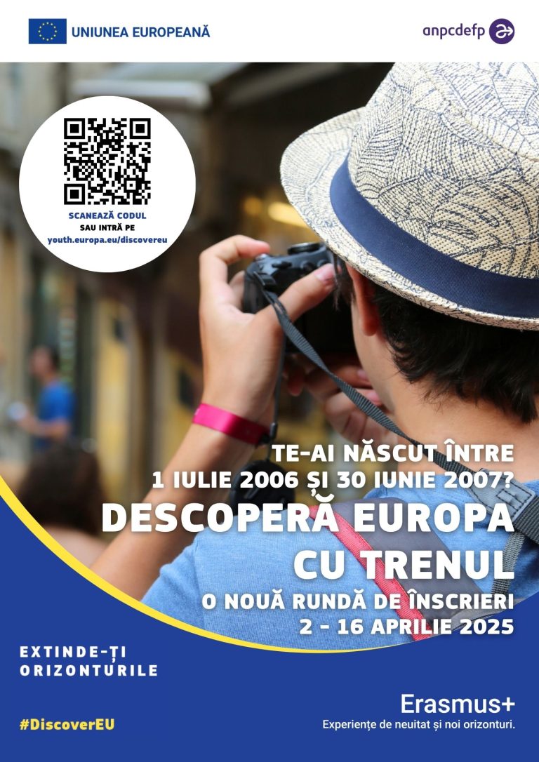 Prima rundă DiscoverEU din 2025: 1.485 de tineri din România vor avea oportunitatea să exploreze Europa călătorind cu trenul