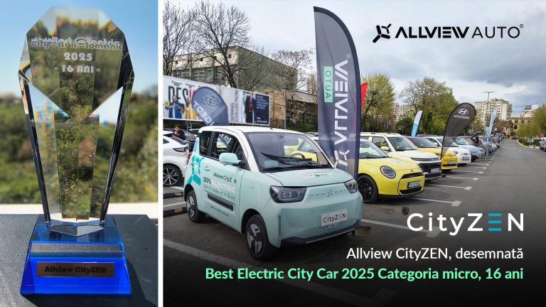 Allview CityZEN, desemnată Best Electric City Car 2025, categoria micro, 16 ani