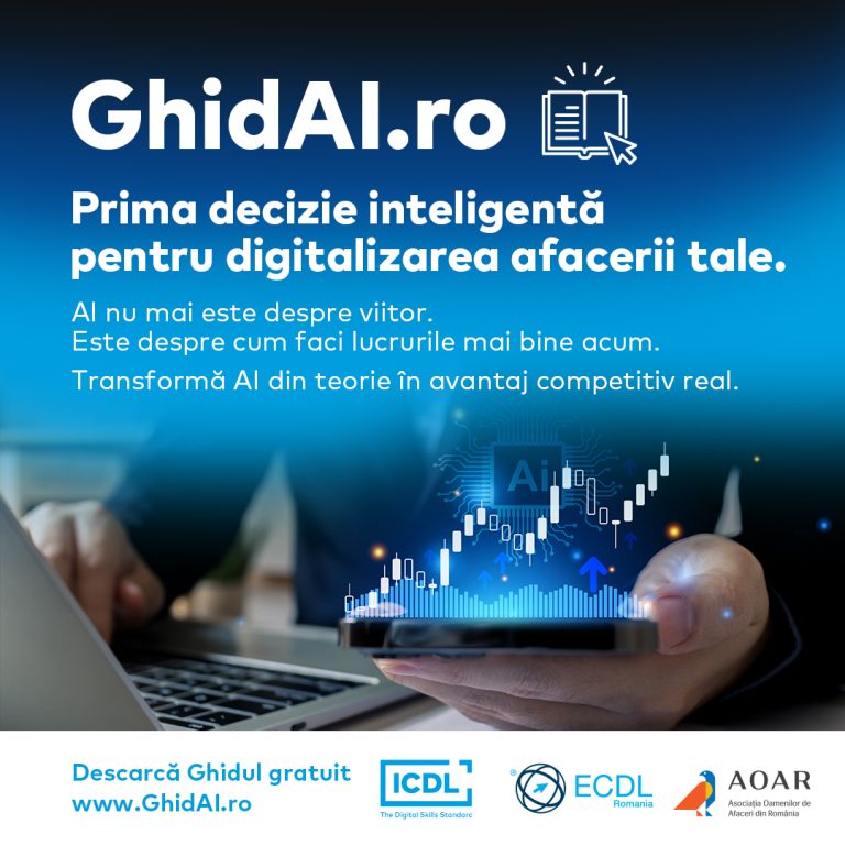 IMM-urile din România au de astăzi un nou aliat: GhidAI.ro — platforma care transformă Inteligența Artificială din buzzword în strategie de business
