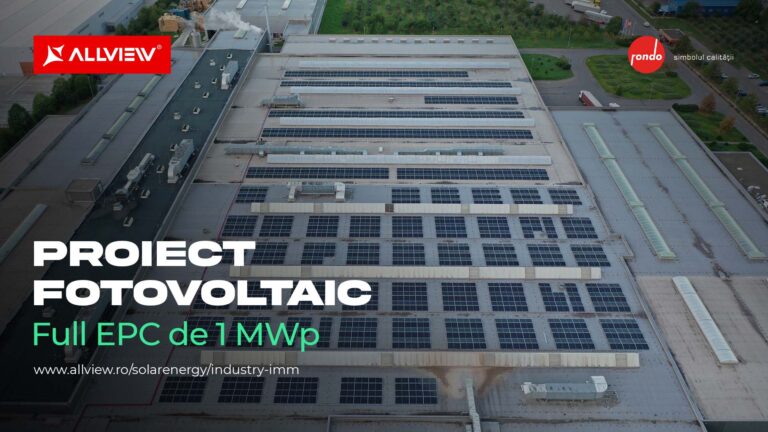 Allview Solar Energy a finalizat sistemul fotovoltaic de 1 MWp pentru Rondocarton SRL
