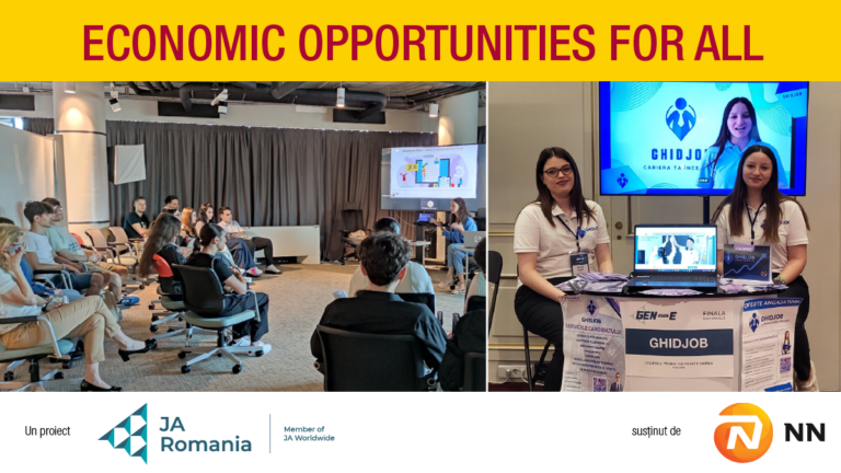 Tinerii creează soluții pentru comunitate și explorează cariere reale în cadrul proiectului Economic Opportunities for All