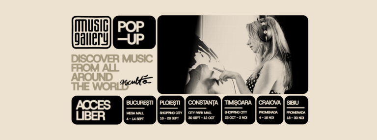 Music Gallery: singura expoziție dedicată muzicii din România pornește în turneu în 6 orașe din țară. Prima oprire: Mega Mall din București
