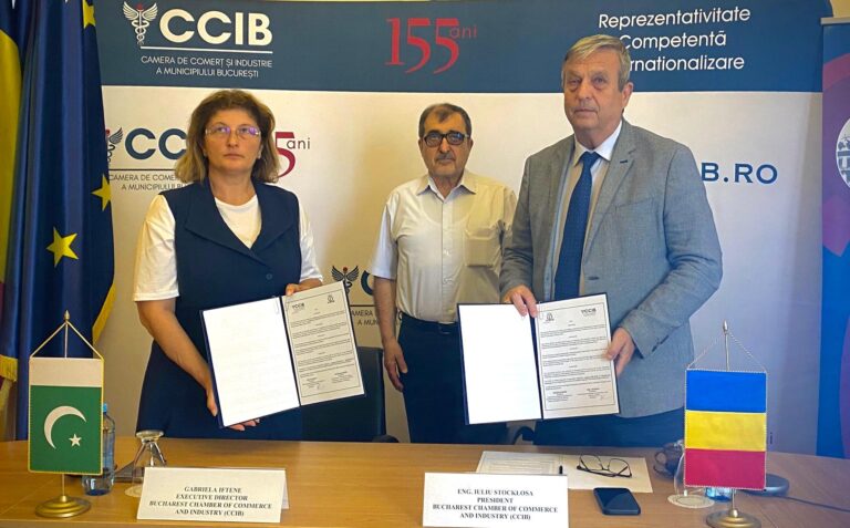 Memorandum între Camera de Comerț și Industrie București și Federația Camerelor de Comerț și Industrie din Pakistan