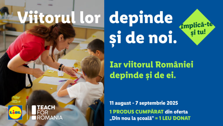 1 leu la fiecare produs pentru școală cumpărat de la Lidl, donat pentru educația copiilor