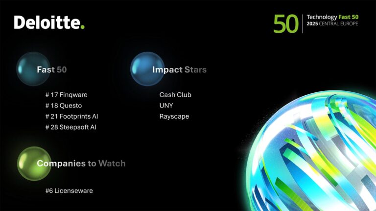 Companiile românești Finqware, Questo, Footprints AI și Steepsoft AI sunt în topul start-upurilor de tehnologie cu cea mai mare creștere din regiune, conform Deloitte Technology Fast 50 Europa Centrală. Alte patru start-upuri locale au fost recunoscute la nivel regional